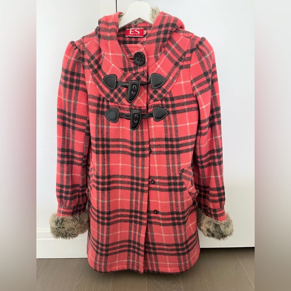Winter Wool Duffle Coat, Parka Jacket, size XS, Good Condition